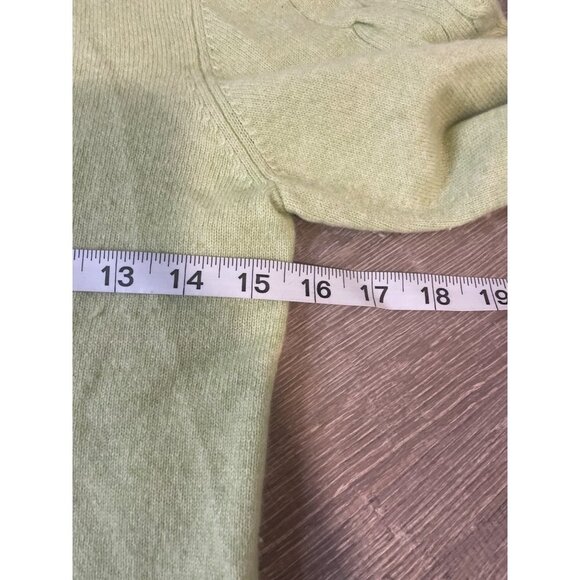 Caslon Light Green Mock Neck 1/4 Zip Long Sleeve Cashmere Sweater Sz XS - Picture 7 of 9
